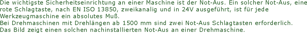 Die wichtigste Sicherheitseinrichtung an einer