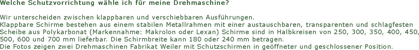 Welche Schutzvorrichtung w�hle ich f�r